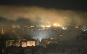 Smoke rises after an Israeli airstrike targeted an area in Beirut’s southern suburbs on March 7, 2026. (Photo by FADEL itani / AFP)