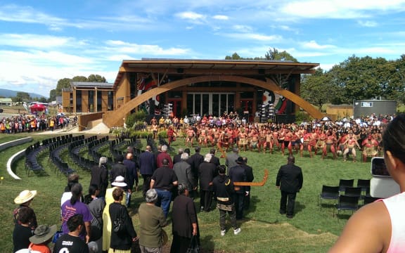 The ceremony to officially open the Tuhoe headquarters in the Bay of Plenty.