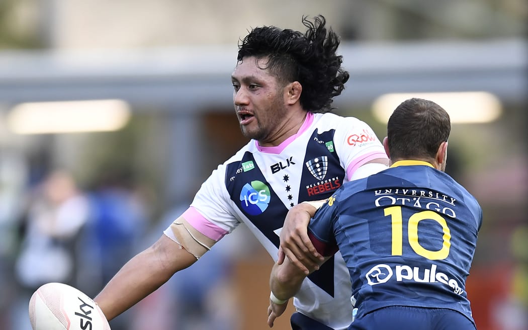 Rob Leota of the Rebels in action.