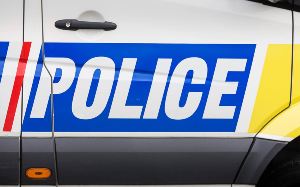Signage on a police van