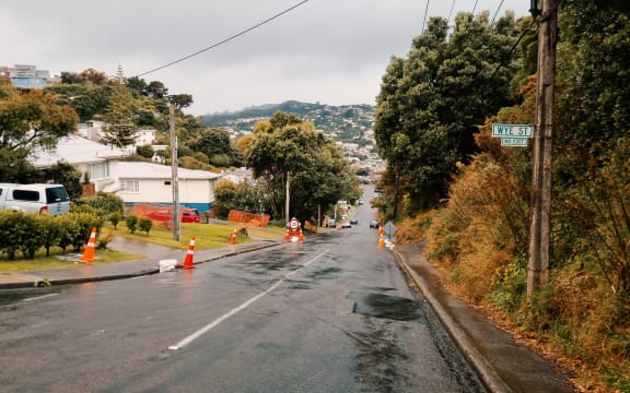 Severn Street, Island Bay, on 12 April.