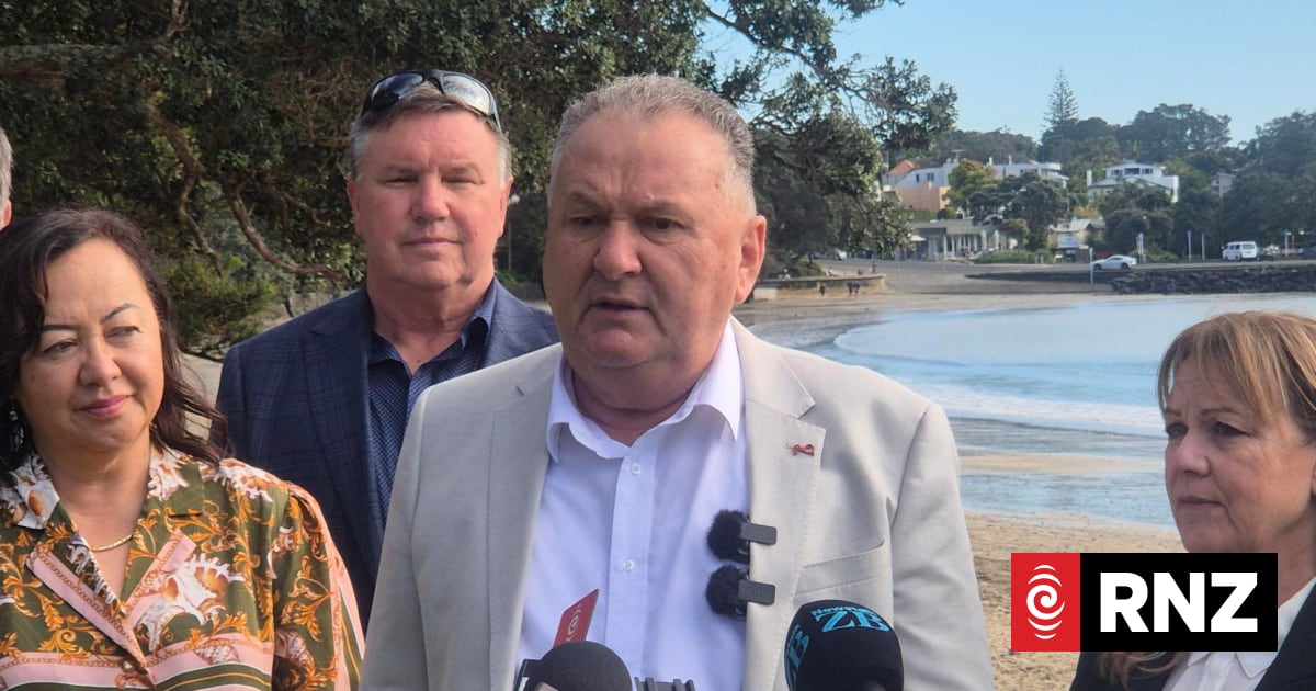 Shane Jones speaking about the announcement in Auckland's Takapuna