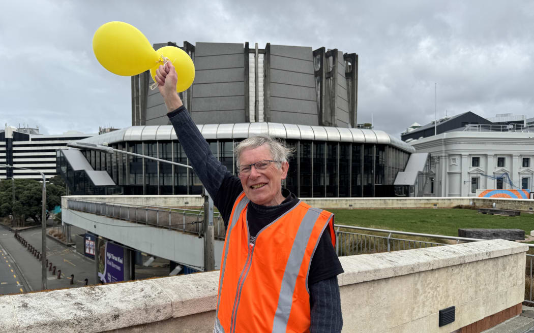 Bill Allen on Wellington's City to Sea bridge.