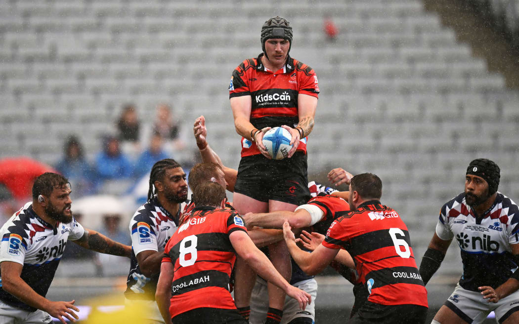Crusaders player Tahlor Cahill during Blues v Crusaders. Super Rugby Pacific, Eden Park, Auckland, New Zealand. Saturday 23 March 2024. © Photo credit: Andrew Cornaga / www.photosport.nz