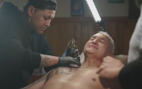 No pain, no gain: Mike McRoberts in 'Kia Ora Good Evening,' a publicly-funded doco for Te Wiki o te Reo Māori.