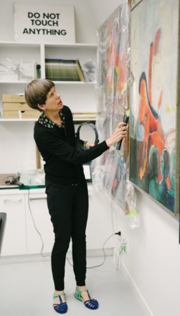 Gallery staff Sarah Hillary