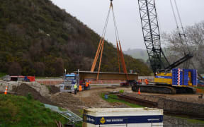 The first two steel beams arrive in Beaumont from Hawke’s Bay this week.