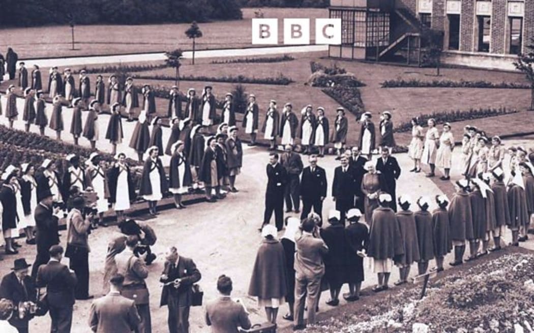 Prime Minsiter Aneurin Bevan meets staff at Park Hospital Manchester on the opening day of the NHS