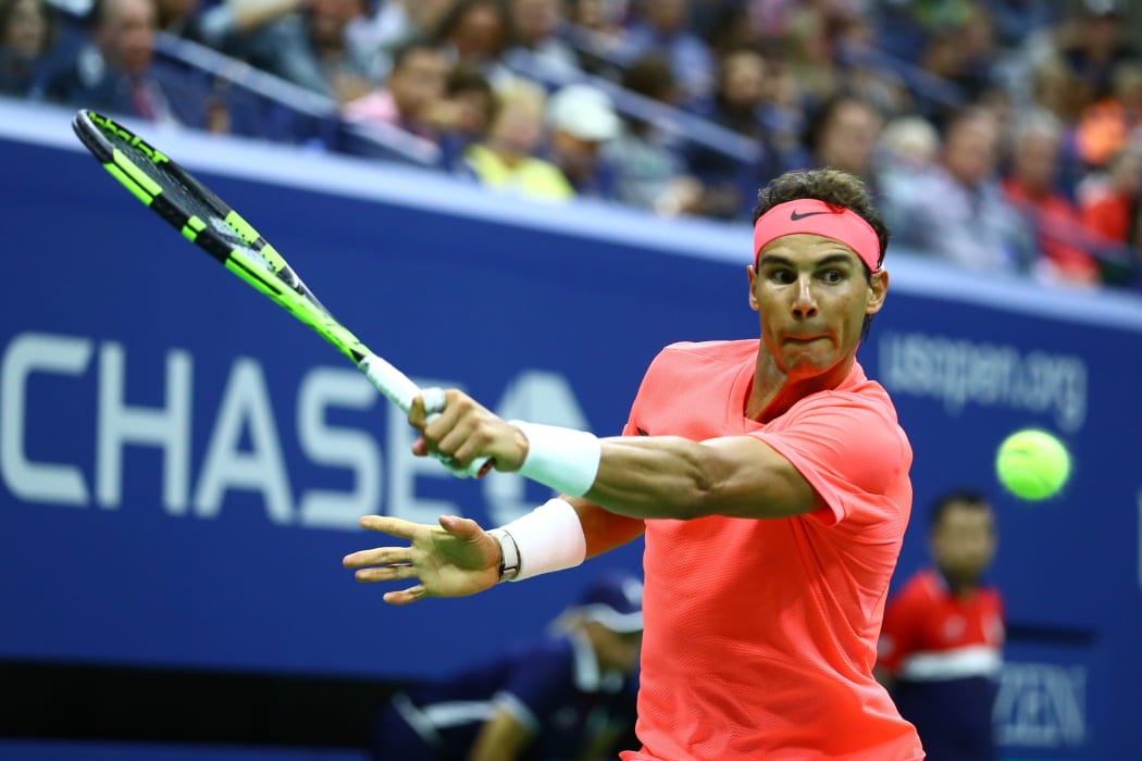 Rafael Nadal in action at the US Open, 2017