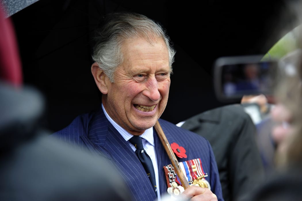 Britain's Prince Charles speaks to members of the public at the National War Memorial in Wellington on November 4, 2015.