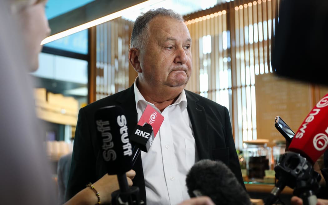 New Zealand First MP Shane Jones arrives at Wellington Airport on 22 November.