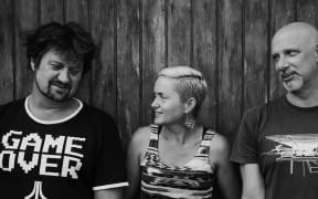 Auckland band Running Stitch (Kayne Wilkinson, Aletta Ashdown and Gavin Botica)