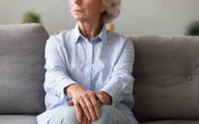Unhappy older woman
