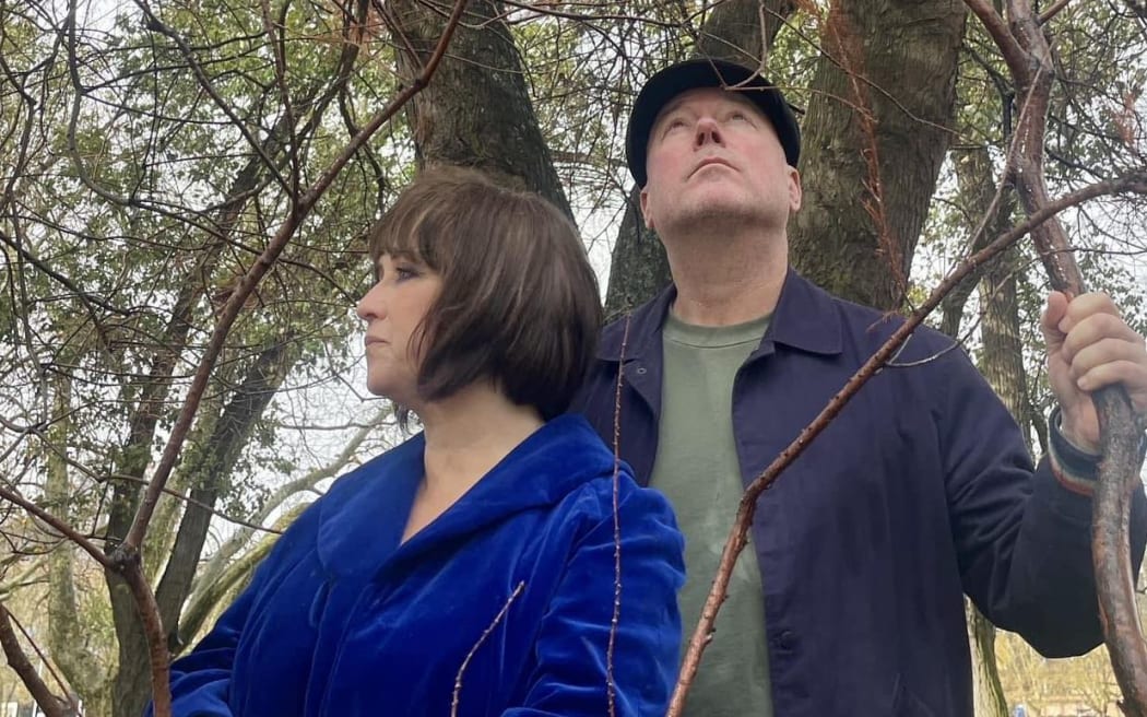 Fiona McDonald and Paul Casserly of the electronic music duo Strawpeople
