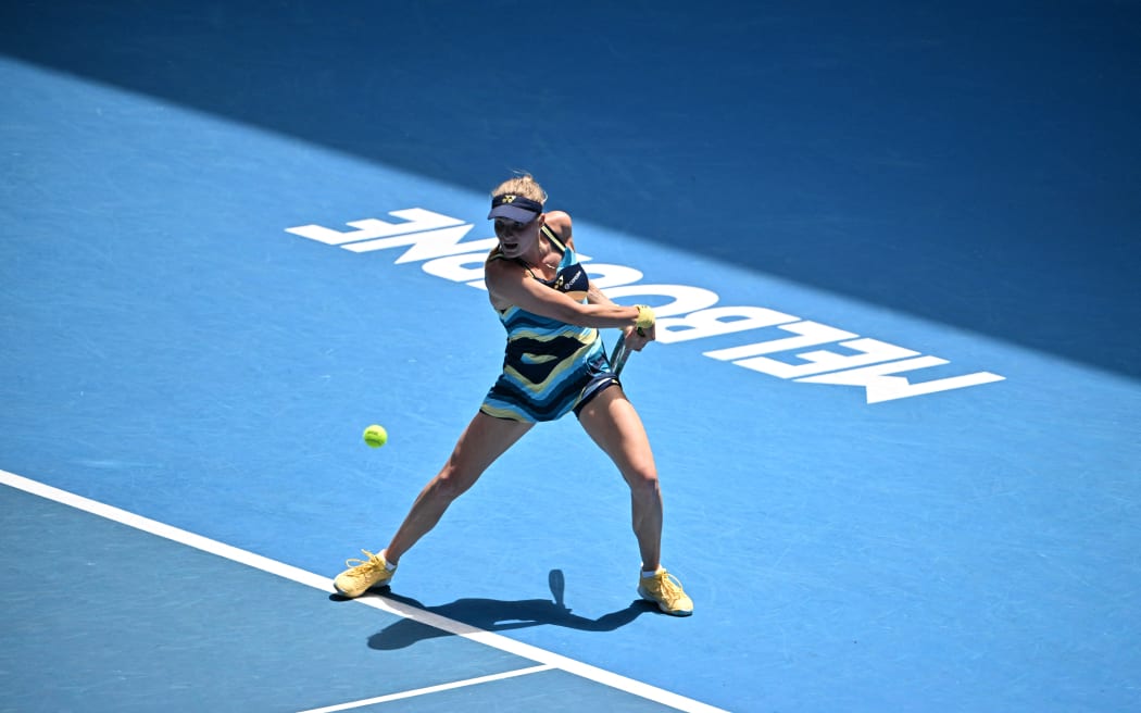 Ukraine's Dayana Yastremska during her Australian Open quarter final win.