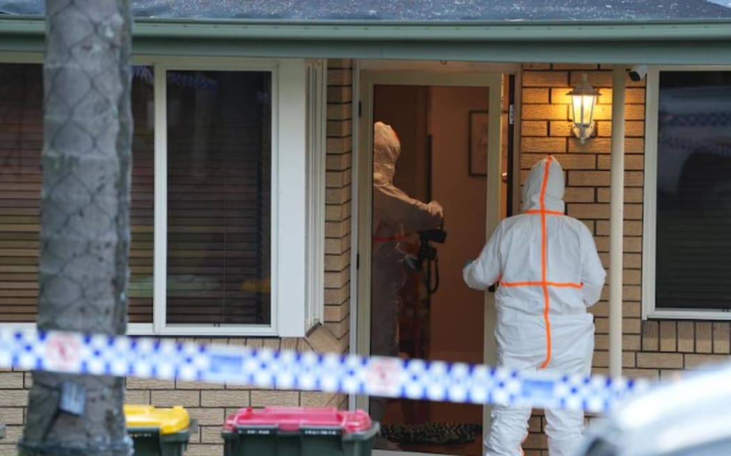 A crime scene has been established at the home.