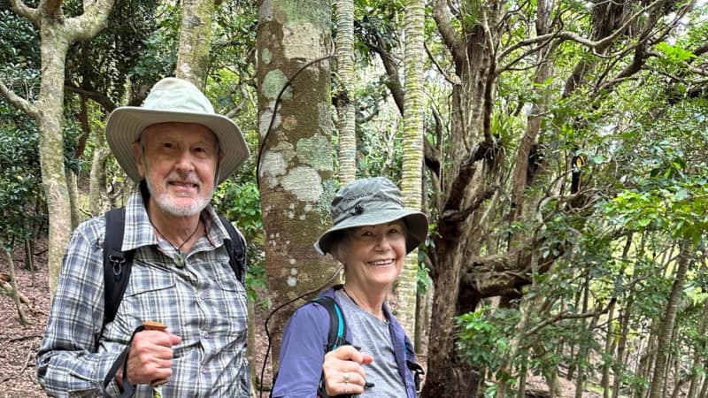 John and Venetia Sherson on the Pahi Coastal Walk
