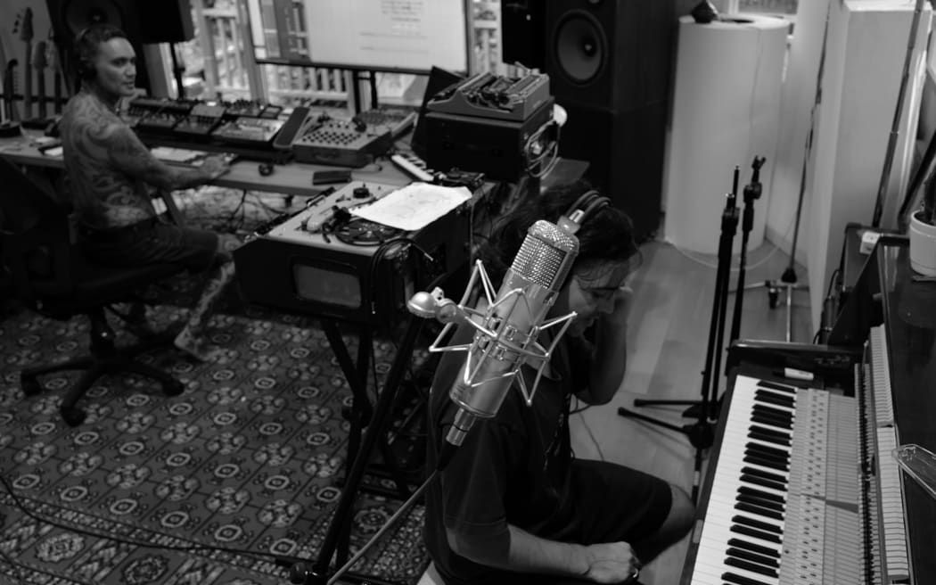 Tiki Taane and Arli Liberman scoring 'Ka Whawhai Tonu - Struggle Without End'