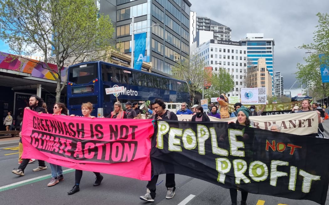 The Fridays for Future Tāmaki Makaurau march in Auckland on 23 September, 2022.