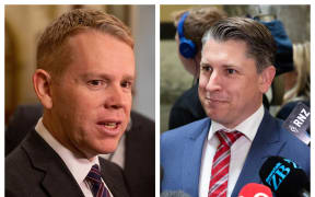 Chris Hipkins (left) and Michael Wood (right).