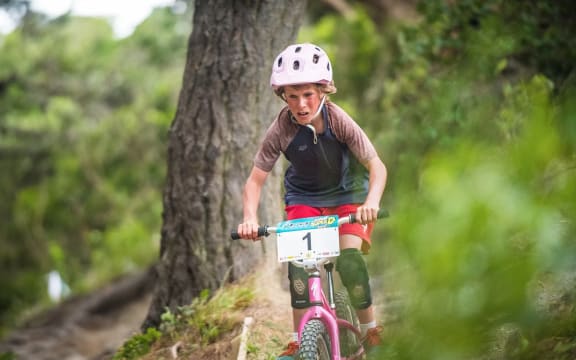 Wellington mountainbiker Erice van Leuven, at the age of 10.