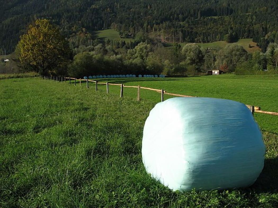 Wrapped Hay Bale in Austria
