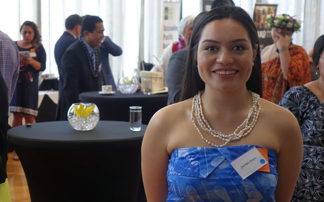 The winner of the Leadership category at the 2015 Prime Minister's Pacific Youth Awards, Leorida Peters.