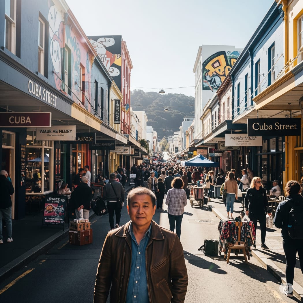 Google's Gemini AI was asked to generate a view of Wellington's Cuba Street, and this is what it came up with.