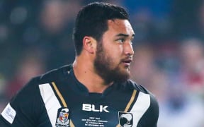 Peta Hiku playing for the Kiwis.