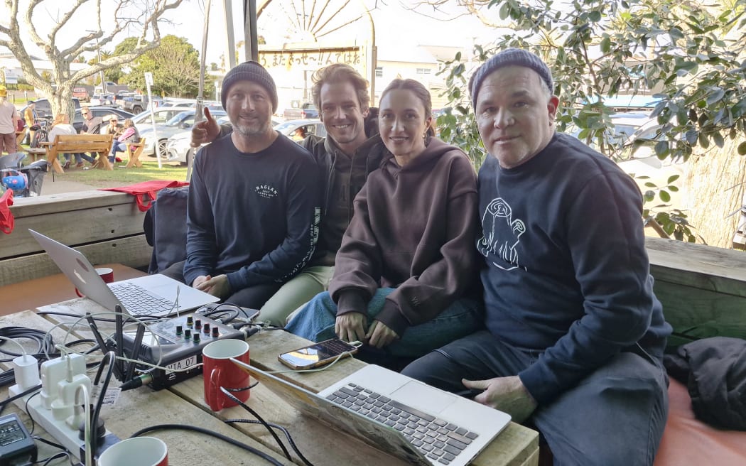 Ragland surfing Legends Billy Stairmand and Chris Malone.