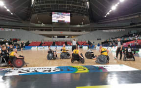 The Wheel Blacks playing Australia in Tokyo.