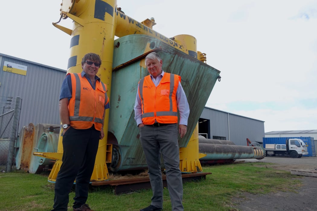 Engineering company - EHL's lead designer Derek Shotbolt, left, and co-owner Peter Jannings are focused generating energy through wave power