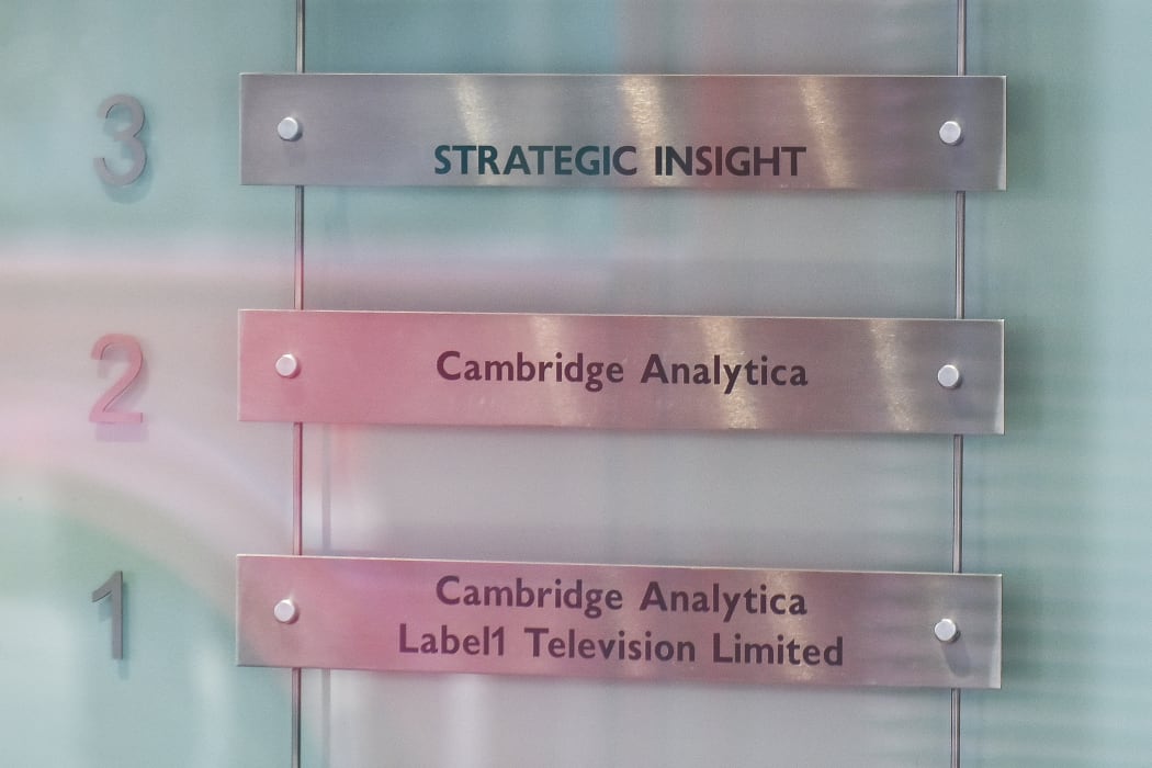 The London headquarters of Cambridge Analytica stands on New Oxford Street in central London on March 20, 2018. The company is accused of using the personal data of 50 million Facebook members to influence the US presidential election in 2016.