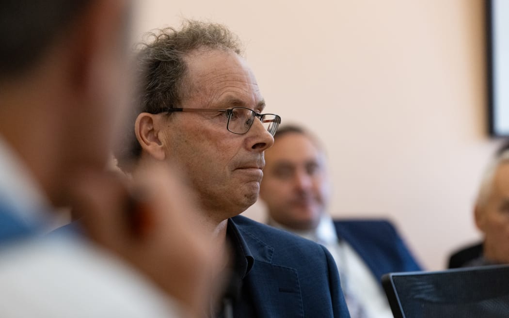 RNZ Chief Executive Paul Thompson gives evidence before the Economic Development Select Committee in February 2024.