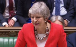 A video grab from footage broadcast by the UK Parliament's Parliamentary Recording Unit shows Britain's Prime Minister Theresa May speaking to the house after losing the second meaningful vote on the government's Brexit deal, in the House of Commons in London on March 12, 2019.