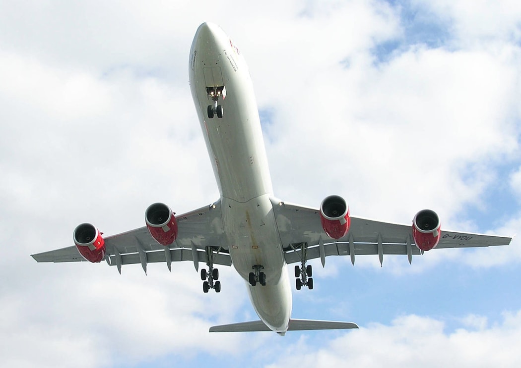 Jet airliner on aproach to landing