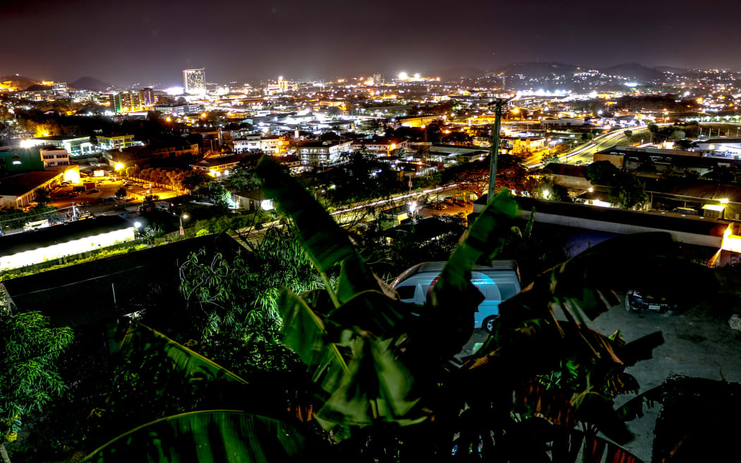 Port Moresby in PNG at night
