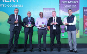 Caption:(L-R) Ishmeet Singh, Sunil Sethi, Kishore Biyani, Chris Greenough and Anuraag Agarwal.