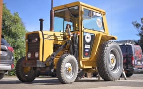 The Massey Ferguson 20D that will be used for the trek.