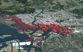 A one percent annual exceedance probability in flood flow Nelson City - with 0.5m sea level rise. It would see the CDB and half the homes in The Wood inundated.