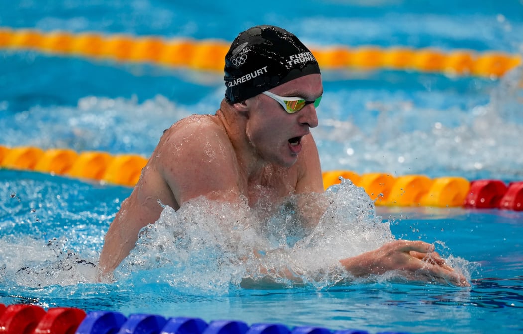 Lewis Clareburt, Men's 400m Individual Medley heat, Tokyo Aquatics Centre. Tokyo 2020 Olympic Games. Saturday 24th July 2021. Mandatory credit: Â© John Cowpland / www.photosport.nz