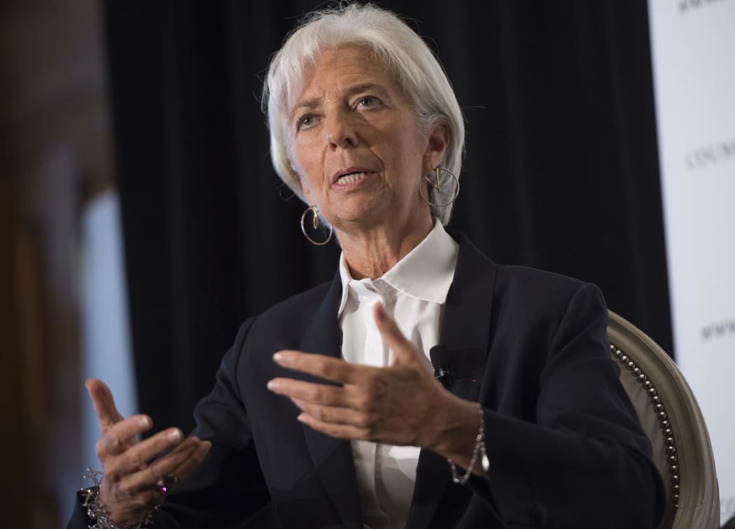 IMF managing director Christine Lagarde speaks about the world financial situation and the upcoming 2015 IMF / World Bank Annual Meetings during a Council of the Americas event in Washington, DC, on 30 September 2015.
