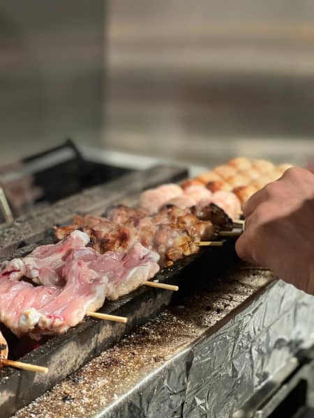 Yakitori as prepared at Omni restaurant, Auckland