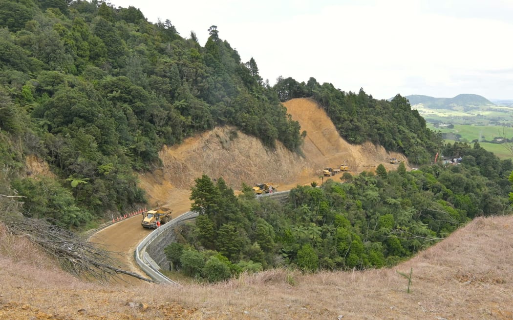 So far almost 100,000 tonnes of earth has been moved as work continues to repair State Highway 1 over the Brynderwyns.