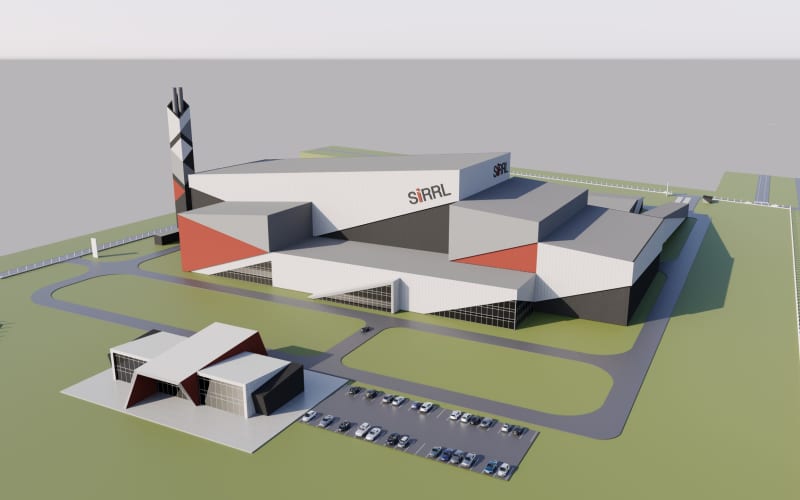Artist’s impression of the proposed waste to energy plant in Waimate, south Canterbury that SIRRL has been pushing to build since 2021.