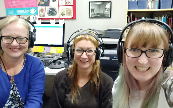 The Sound Archives team: L-R Sarah Johnston, Alexandra Porter and Camilla Wheeler