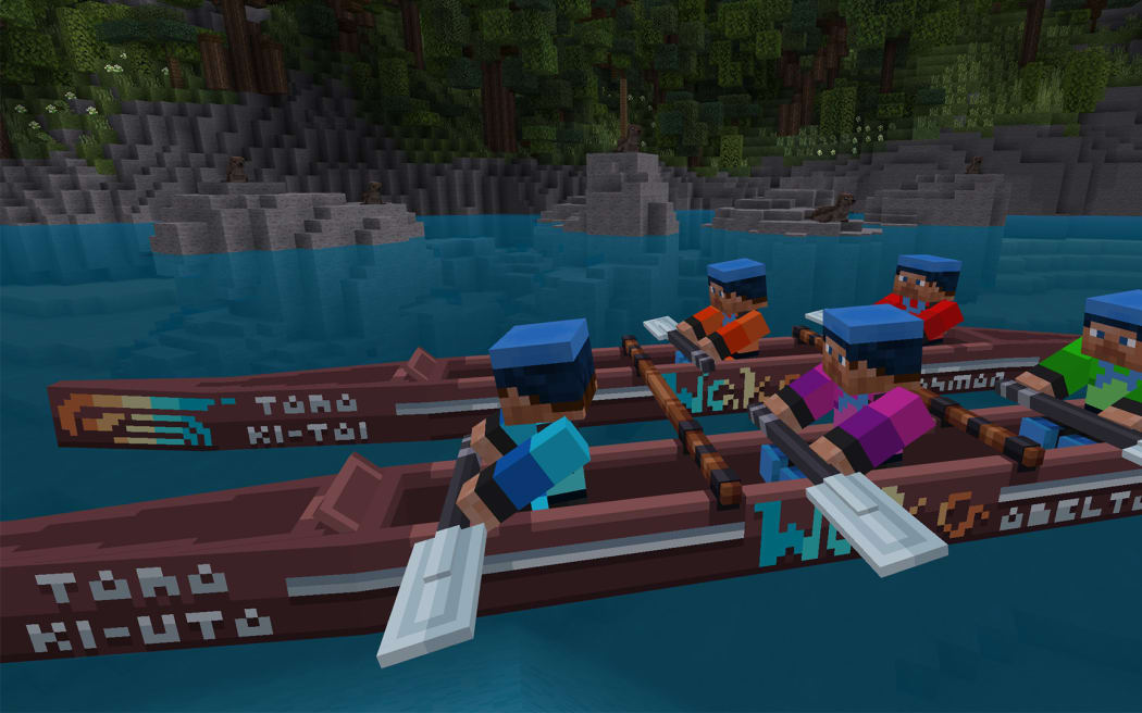 Waka Abel Tasman as it appears in the new downloadable destination in Minecraft.