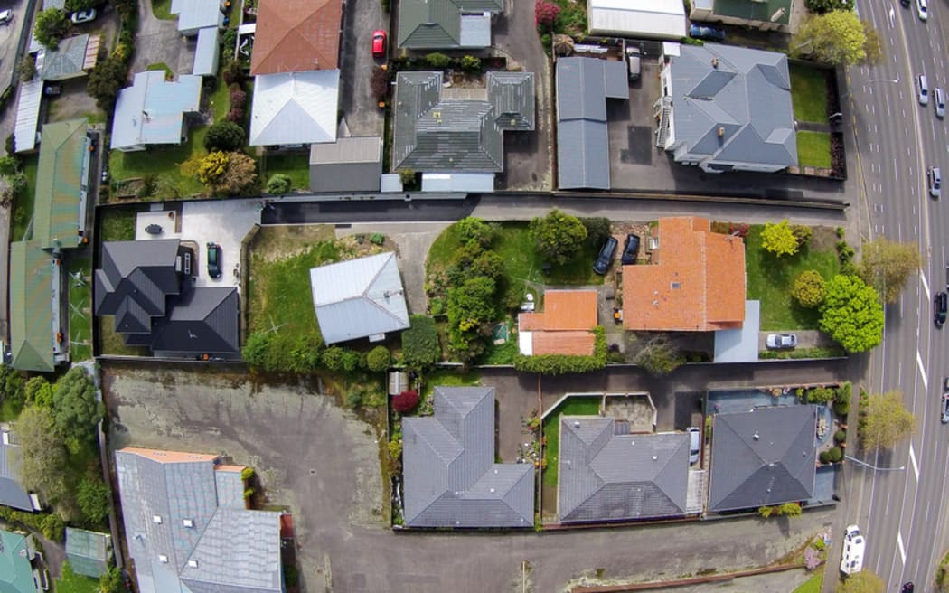 Birds eye view of Palmerston North housing.