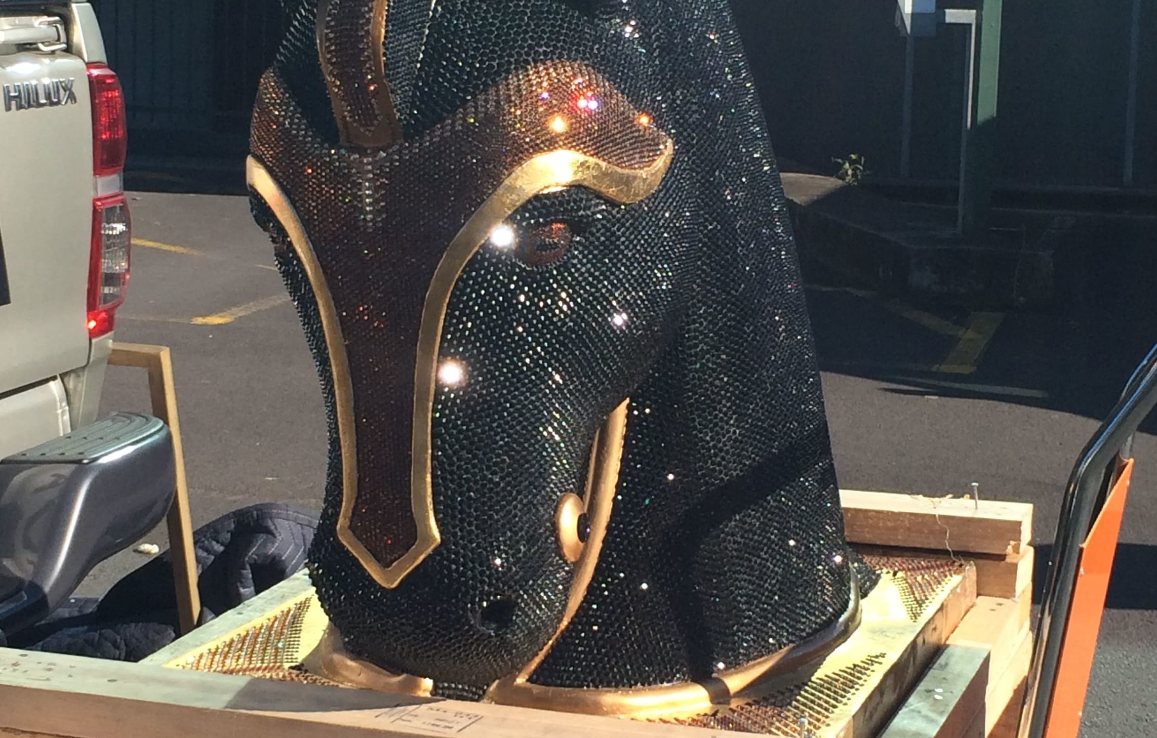 The cocaine was found inside the head of the ornamental horse.