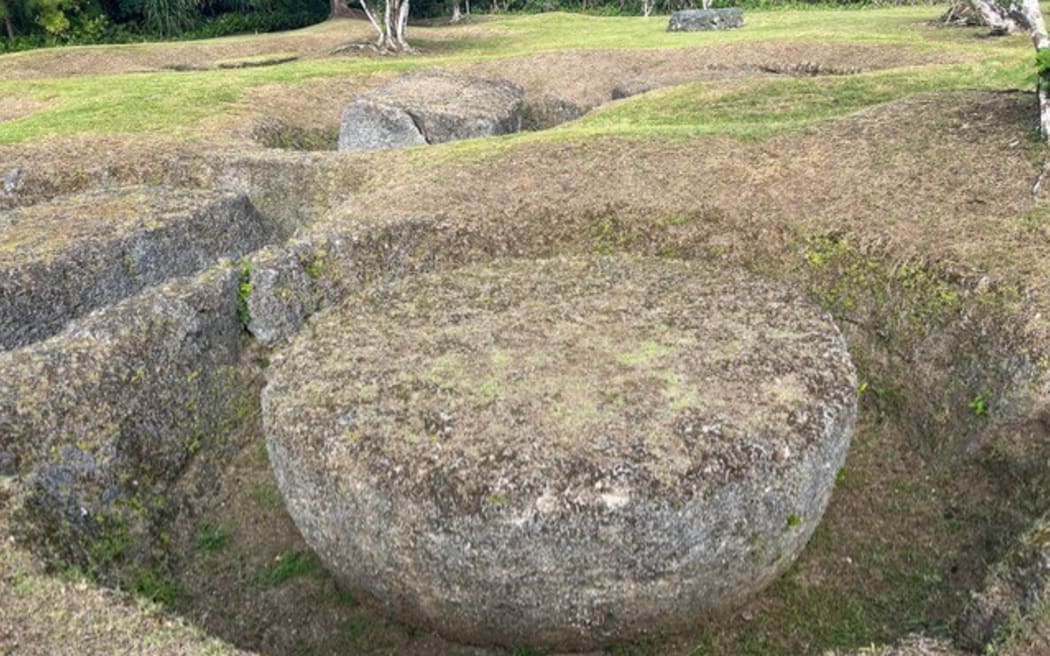 The Latte Quarry at As Nieves on Rota, Northern Marianas.